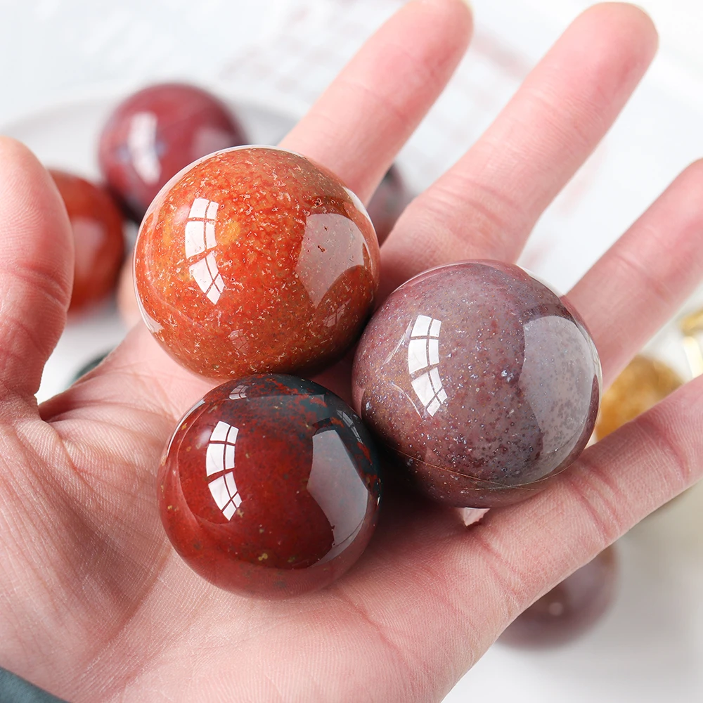 Новый шар из натуральных драгоценных камней рееки океан яшма хрустальный