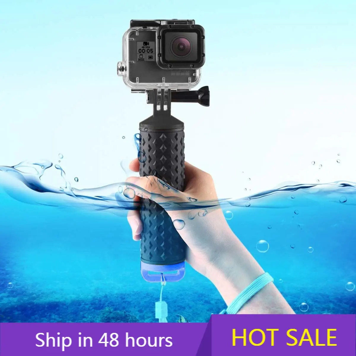 Waterproof Float Hand Grip Buoyancy Rod Pole Stick Monopod Tripod for Gopro  Hero 5 4 3 Xiaomi Xiomi Yi 2 4K 4 K Action Camera