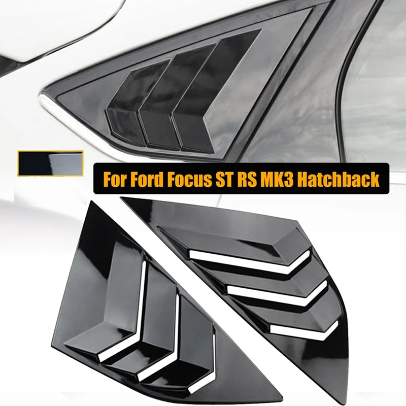 Глянцевая черная задняя боковая вентиляционная четверть оконная жалюзи детали