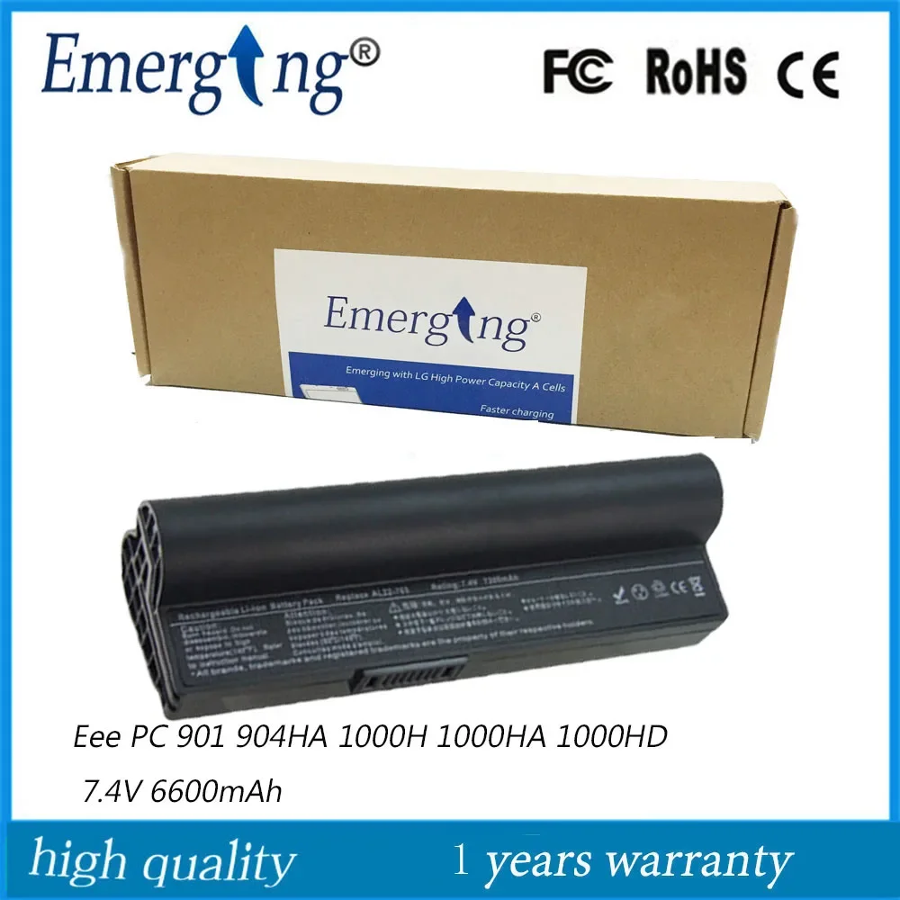 7 4 V 6600MAH Аккумулятор для ноутбука ASUS 870AAQ159571 AL23-901 Eee PC 901 901H 904HD 1000 1000H HA 1000he