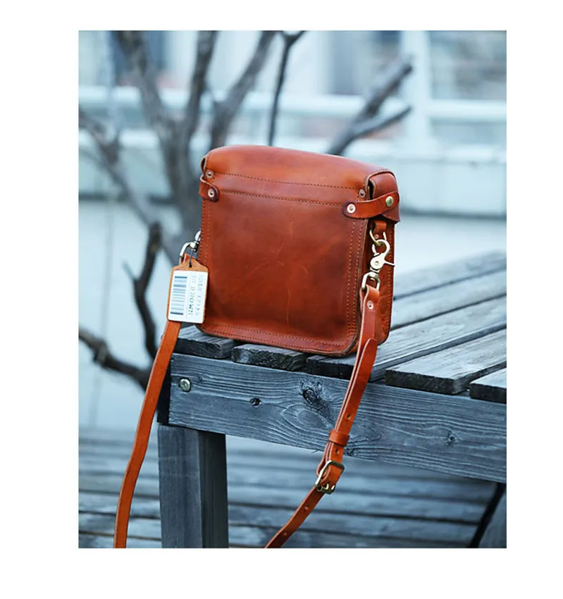 Outdoor casual luxury genuine leather men's small cross-body bag weekend daily high-quality real cowhide phone shoulder bag