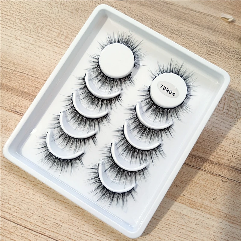 

NEW 2/6 Pairs Natural False Eyelashes Fake Lashes Long Makeup 3d Long Mink Lashes Extension Eyelash Mink Eyelashes for Beauty