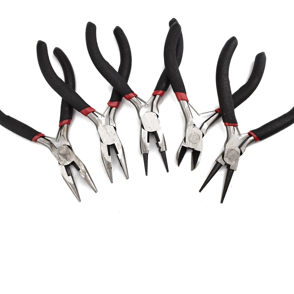 

1 шт. 【 JS056 】плоскогубцы ручной работы, практичный инструмент «сделай сам» для ювелирных изделий, черная ручка, игольчатые плоскогубцы