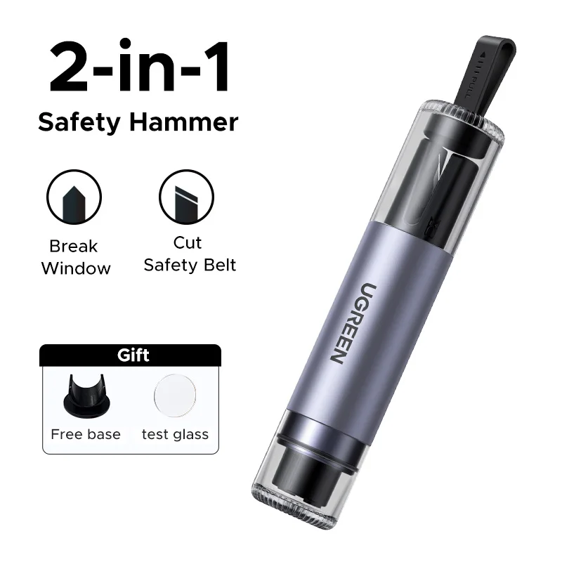 

UGREEN автомобильный молоток безопасности спасательный автомобильный оконный выключатель класса аварийный резак для ремней безопасности мини портативный автомобильный аварийный инструмент