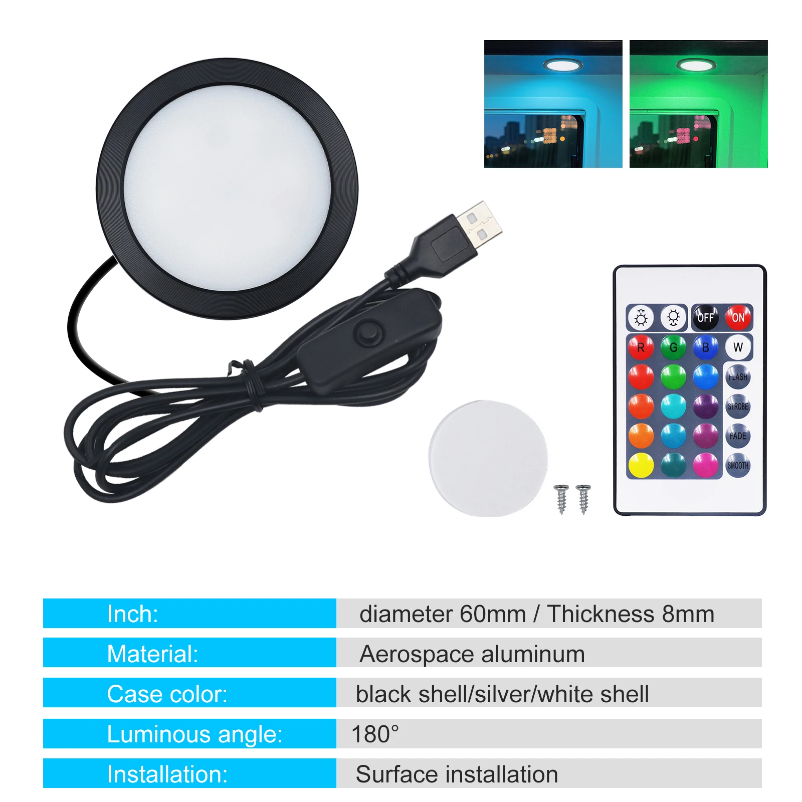 

HEGEHE USB RGB Подсветка для шкафов