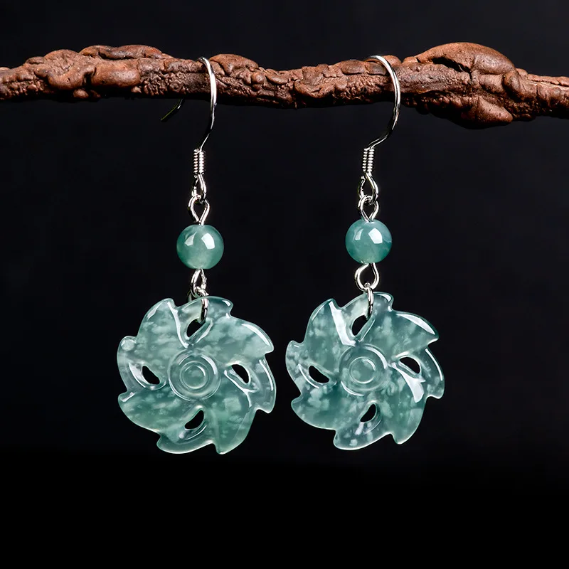 Синий бирманский японский аксессуары Energy Natural Jewelry 925 серебряный камень модный