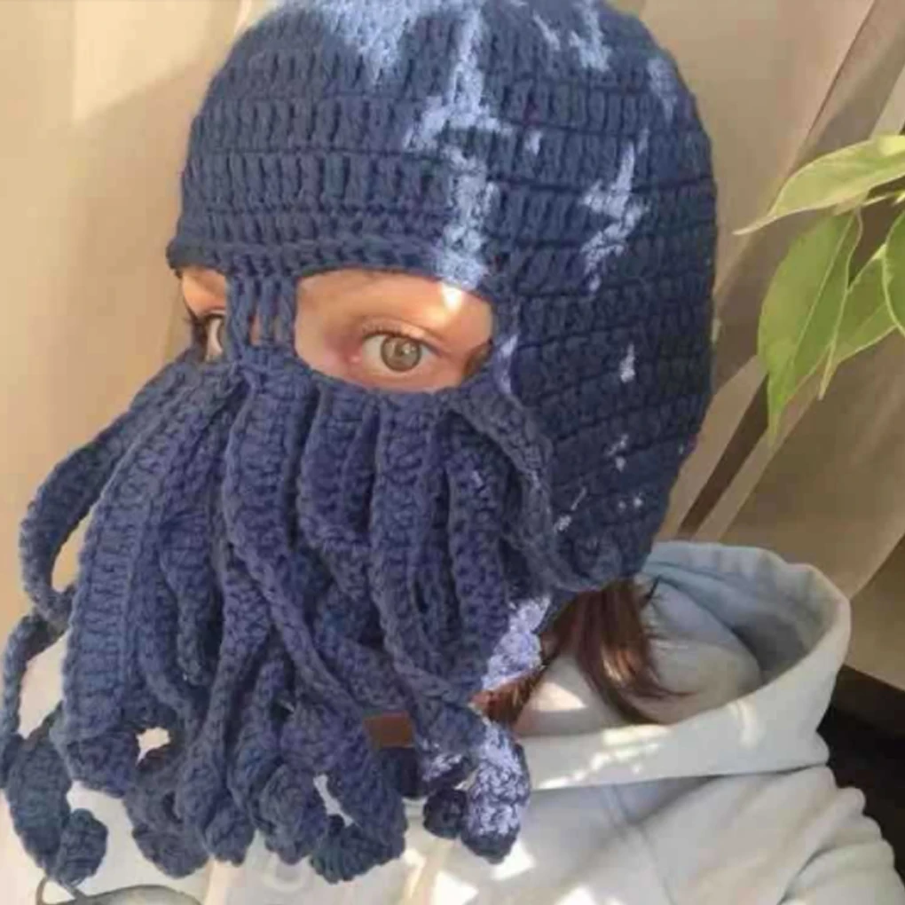 

Winter Unisex Tentacle Octopus Knit Beanie Hat Cap Wind Ski Mask