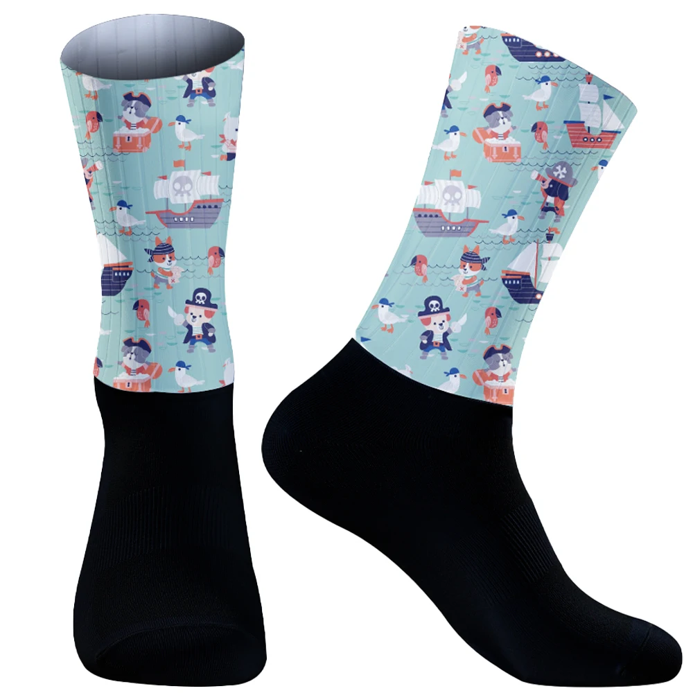 Профессиональные нескользящие велосипедные дышащие новые носки силиконовые