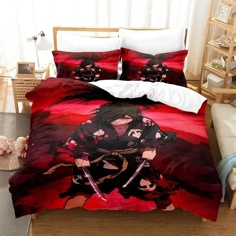 Комплект постельного белья в стиле аниме Dororo с 3D принтом пододеяльник наволочка