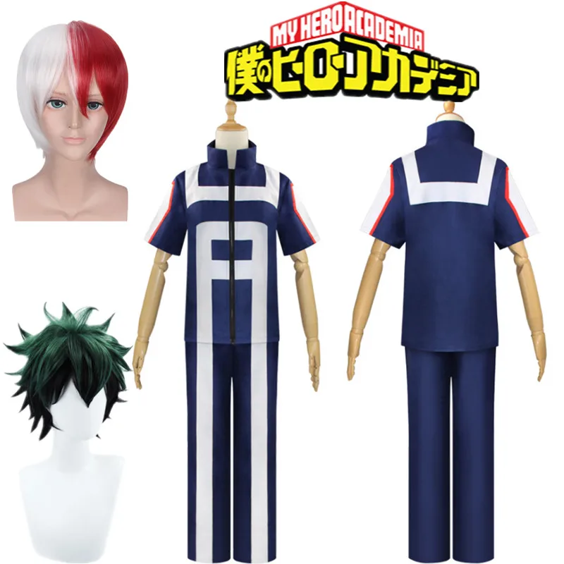

Anime My Hero Academia Boku No Hero Forever Shoto Cosplay Men Women's School Uniform Gym Suit balart Pants Mid Mid. Izoria