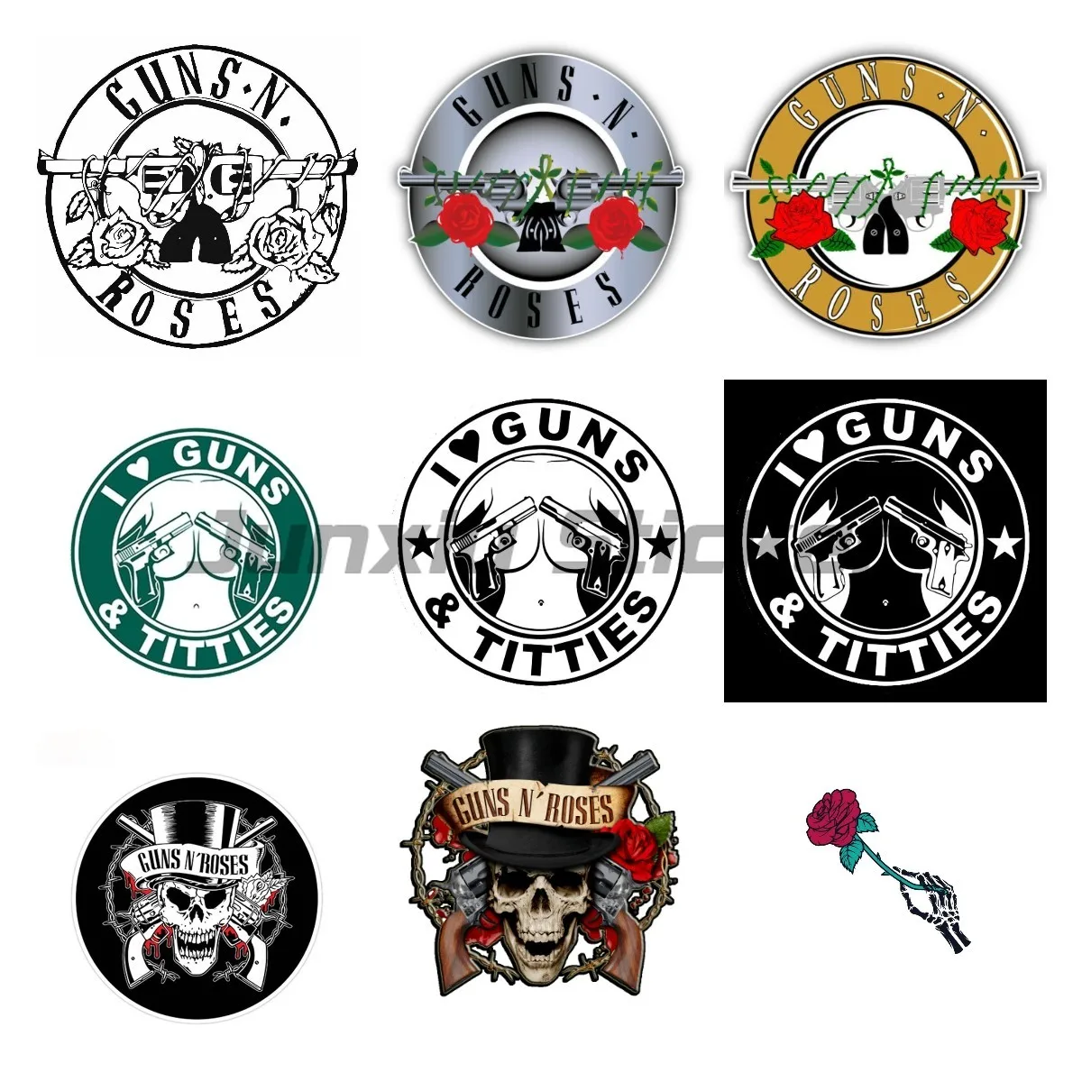 

Виниловая наклейка GUNS N ROSES для украшения автомобилей, комнат, шкафов, столов, компьютеров