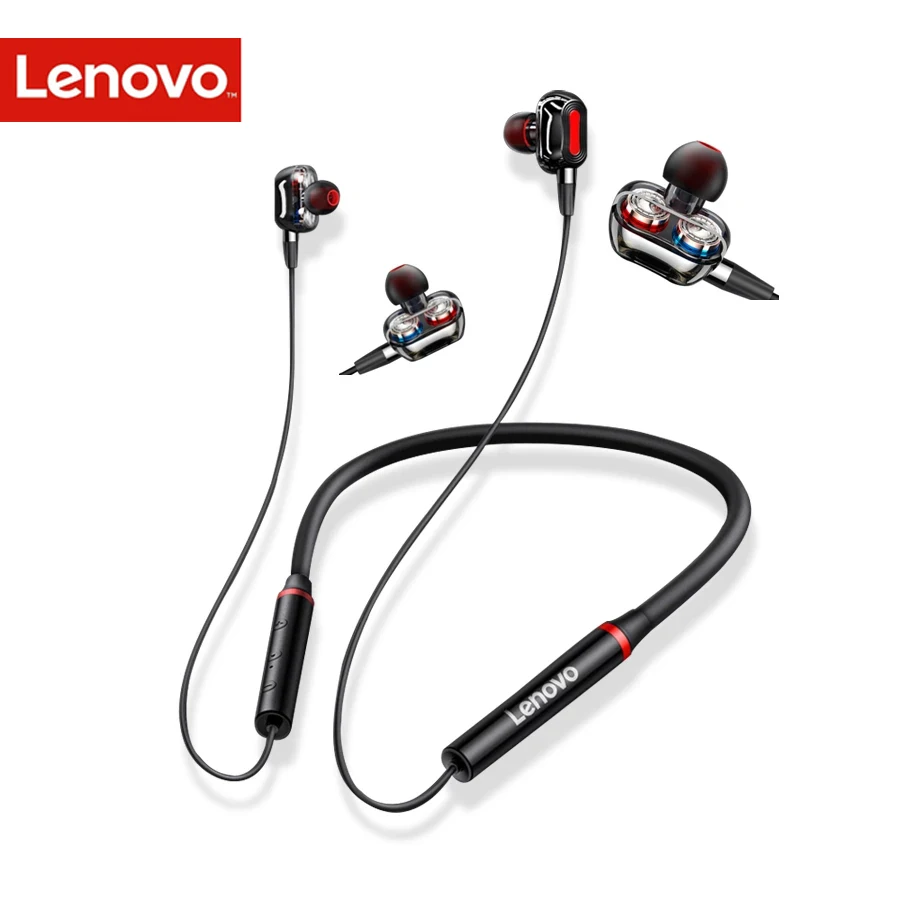 

100% Lenovo Bluetooth Наушники HE05 PRO Беспроводные наушники с шейным ободом Наушники Водонепроницаемая спортивная гарнитура с микрофоном с шумоподавлением