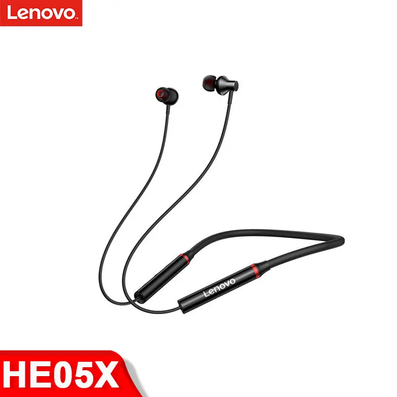 

Lenovo HE05X Original Earbuds Neckband Headphones Wireless Bluetooth Earphone Sports Waterproof HIFI Headset for Xiaomi Huawei