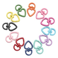 plated gate heart style easy push trigger bag belt buckle spring ring buckles purses handbags carabiner snap clasp clip