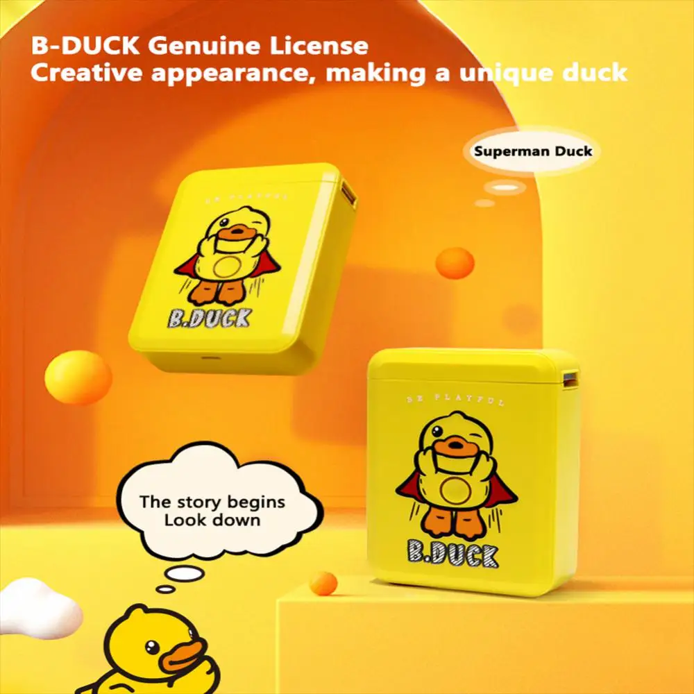 

Portable B.duck Home Label Machine 1pc Sticker Label Machine Ink-free Printing Thermal Printer 2023 Mini D110 New