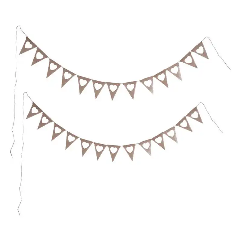 

Triangle Banner Burlap Banner Natural Jute for Baby Shower for Wedding for Birthday