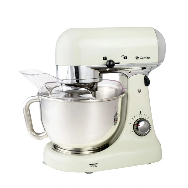 Миксер GEMLUX GL-SM5CR (мощность 1000 Вт 8 скоростей чаша из нержавейки 4 5л двойной крюк для