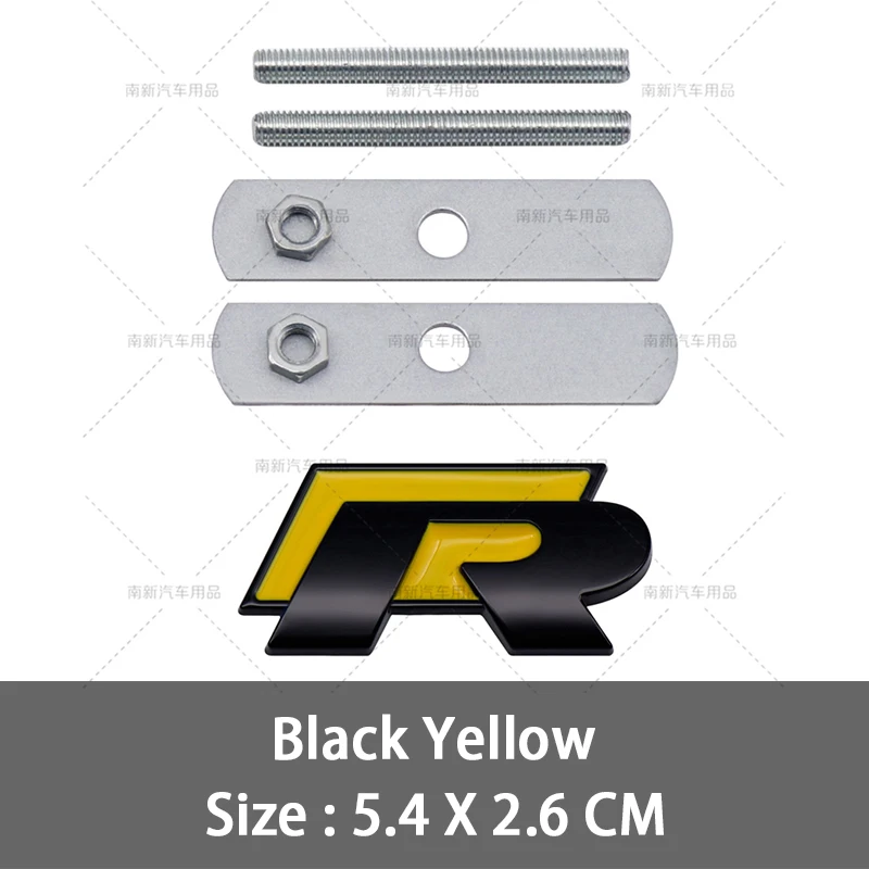 3D Металлический R Гриль Эмблема Значок R линия Решетка Наклейки Для Volkswagen VW R Rline Bora Golf GTI Polo Tiguan Passat Sagitar Magotan