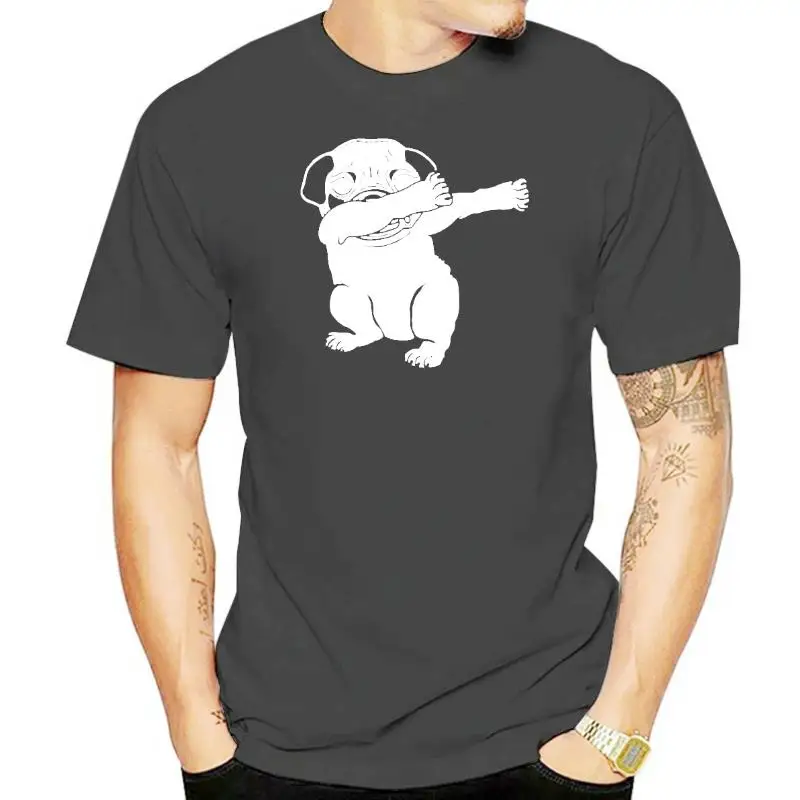 

Dog Lover Cotton Dabbing Pug Gift T Shirt Gift Men Short Sleeve Hip Hop Graphic Harajuku Animals Pet Lover T-shirt Boyfriend