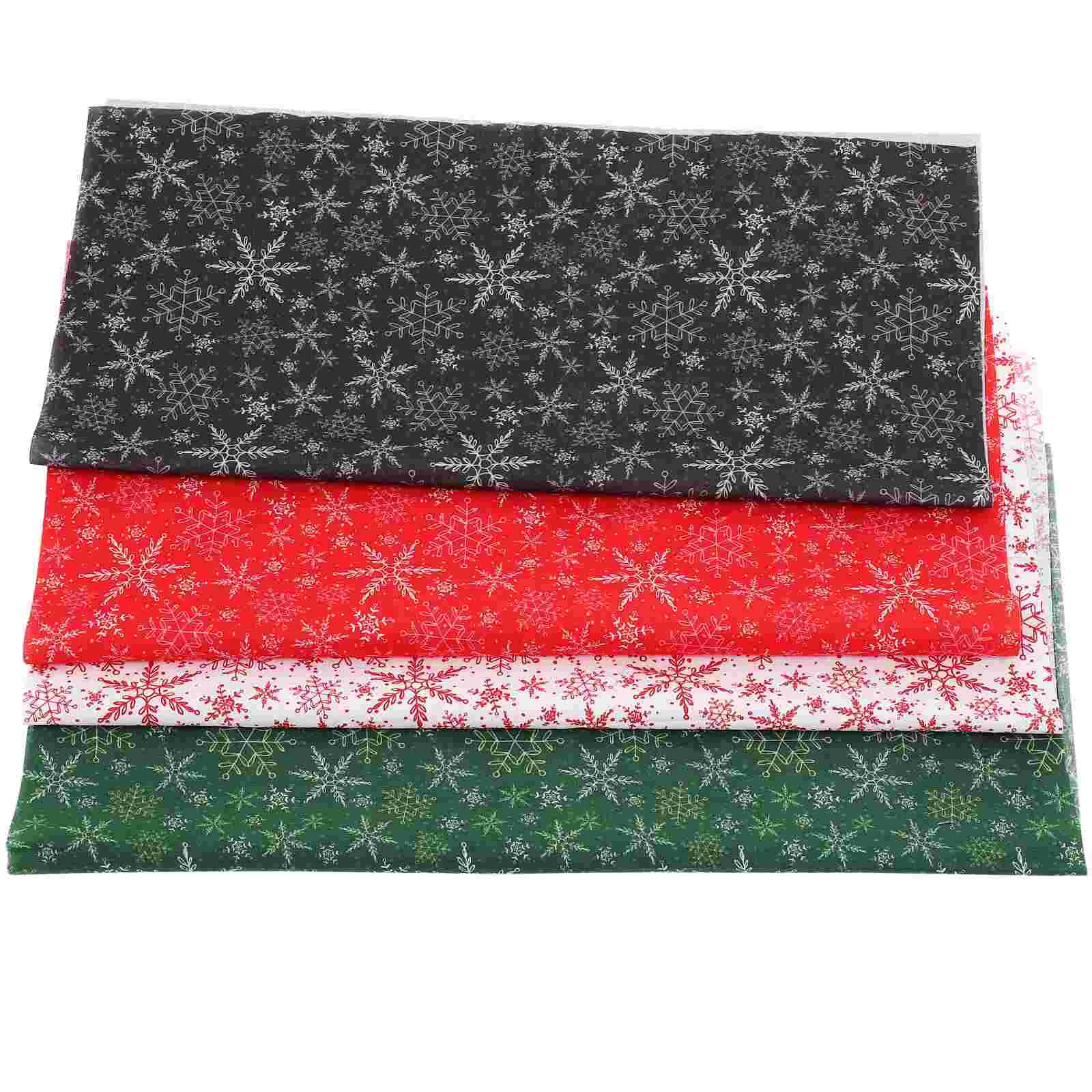 

Fabric Quilting Fabrics Cotton Diy Cloth Patchworks Snowflake Sewing Craft Square Squares Crafts Roll Strips Patchwork Xmas