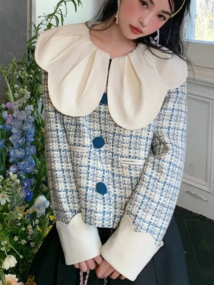 Хикигава шикарные модные женские осенние винтажные пальто с отложным воротником