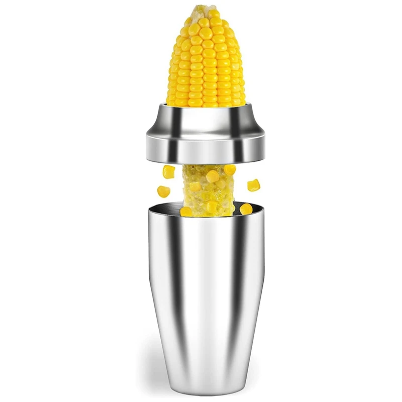 

Corn Cob Stripper With Cup 304 Stainless Steel Corn On The Cob Remover Kitchen Tool