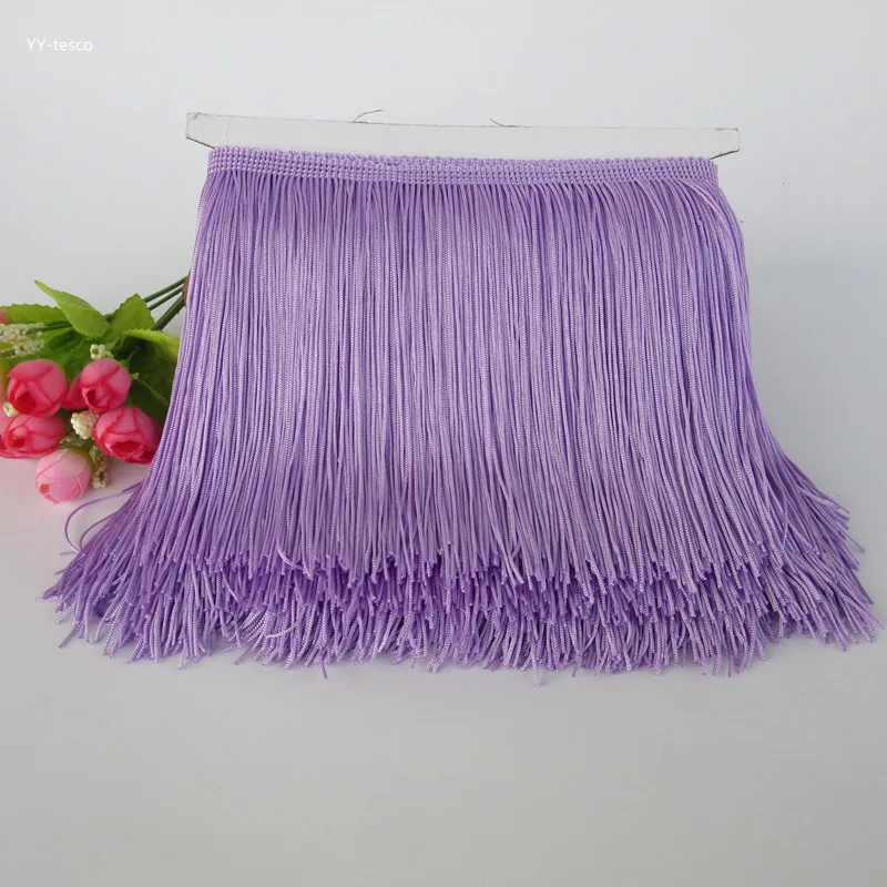 10 ярдов светло-фиолетовая бахрома отделка с кисточками кружевное латинское