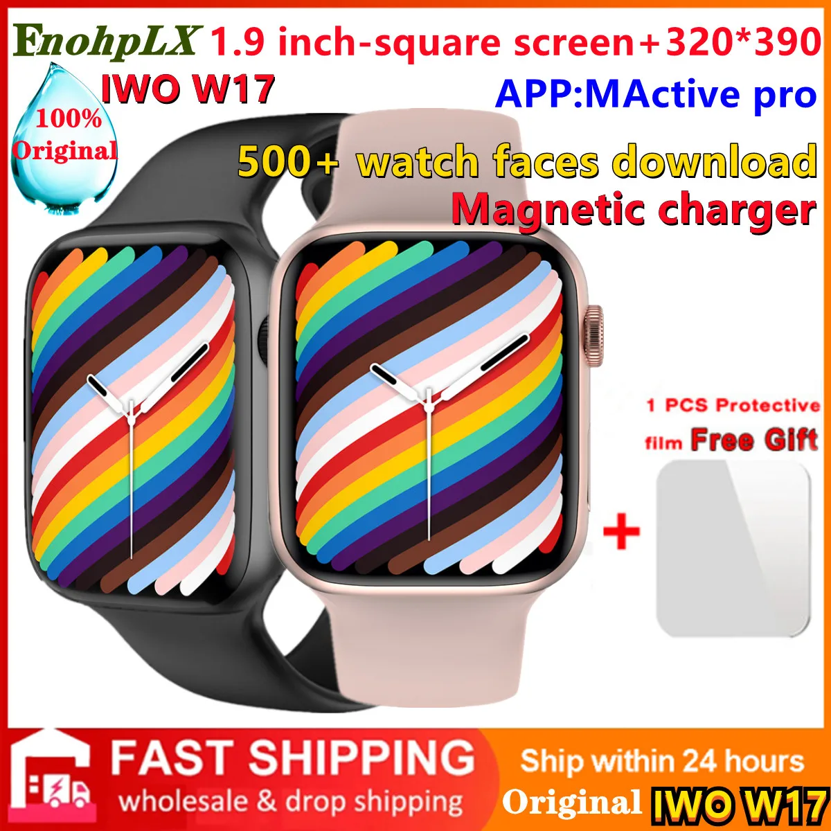 

Original IWO W17 Smartwatch 45mm Smart Watch Series 7 1.9 Inch Infinite Screen Bluetooth Call Sports PK W27 W37 DT7 PRO PLUS