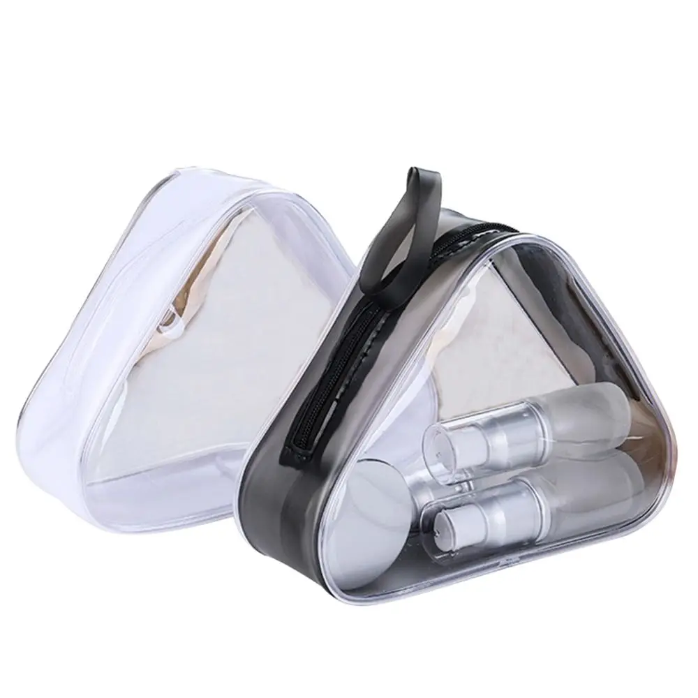 

Toiletry Bag Zipper Wash Pouch TPU Makeup Organizer Triangle Storage Bag Transparent Cosmetic Bag Makeup Case Storage Bag