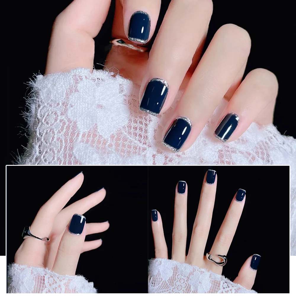 

New False Nails Colorful Artificial Full Cover Fake Fingernails for Bride Wedding For Women Girls Artificial Nails False Nails