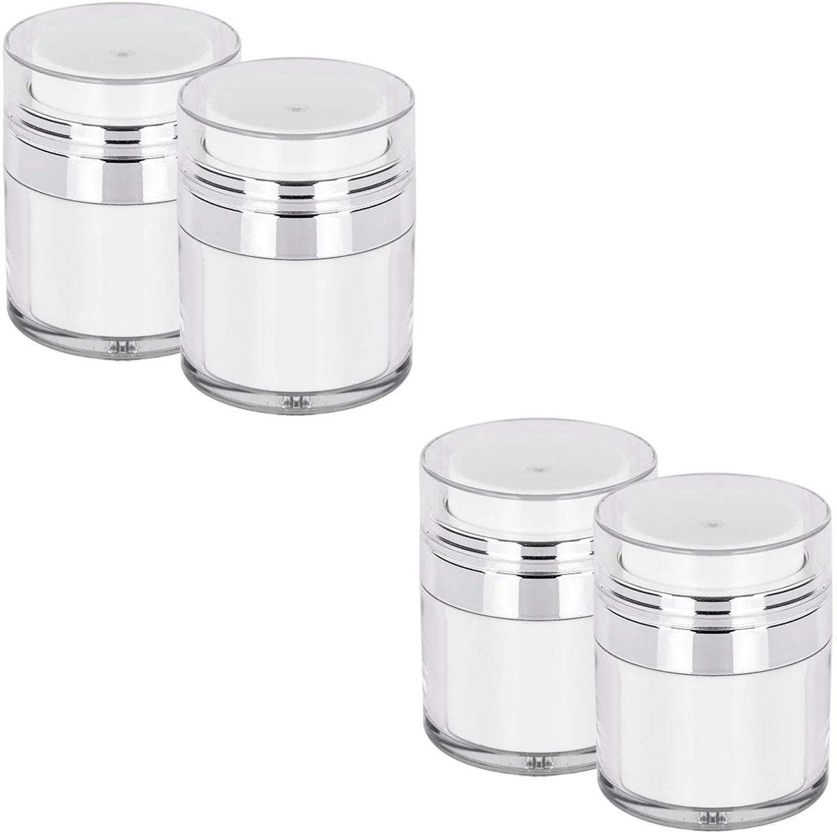 4 pcs Refillable Air Pump Container Airless Pump Dispenser Lotions And Creams Pump Jars