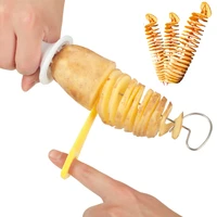 protable potato bbq skewers for camping chips maker slicer potato spiral cutter barbecue tools kitchen accessories kitchen gadge