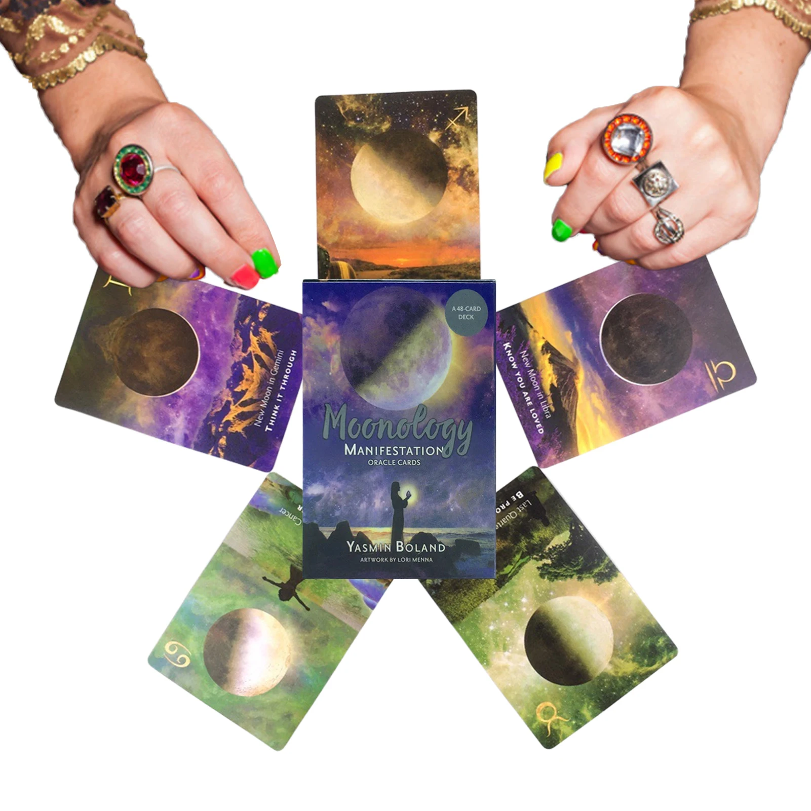 

For Moonology Manifestation Oracle Cards English Version Tarot Board Games Divination Fate Home Family Entertainment Games Tarot