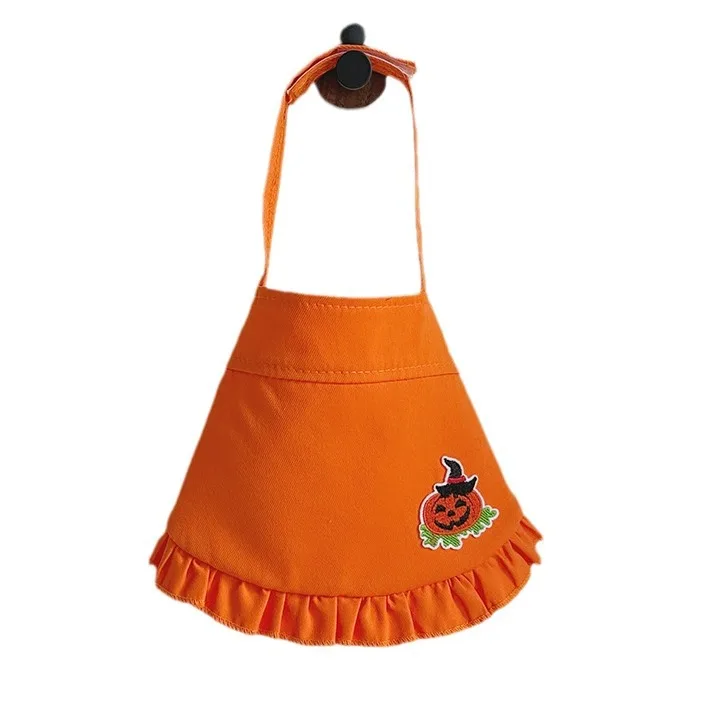 Фартук для маленьких собак на Хэллоуин с тыквой юбка ремешке домашних животных