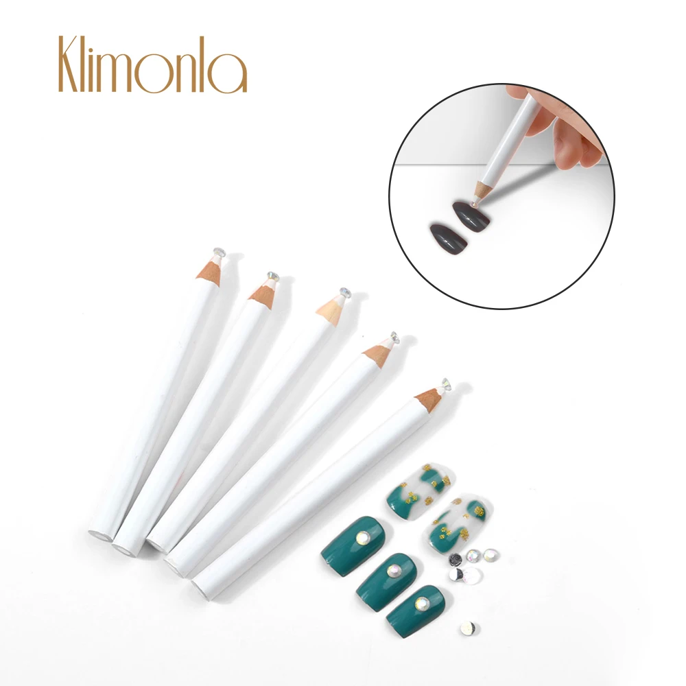 

10 шт., 8,7 см, белый деревянный карандаш для ногтей