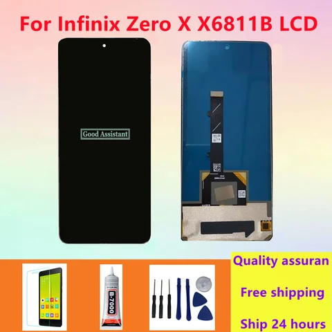 ЖК-дисплей AMOLED для infinix zero x pro X6811 X6811B, дисплей с сенсорным экраном в сборе для infinix zero x, сменный дигитайзер