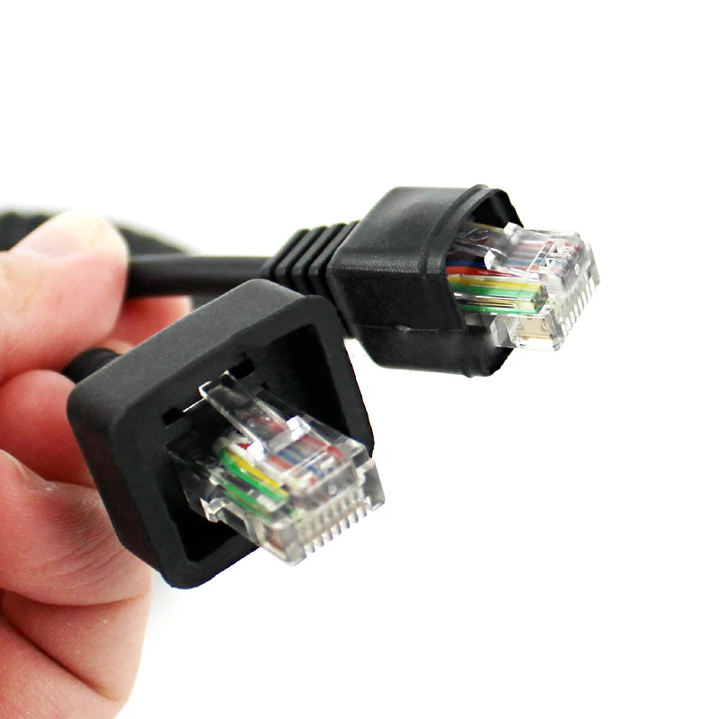 

1pc Microphone Cable For Kenwood TK-868G TK-768G TK-862G TK-8100 Black Accessory