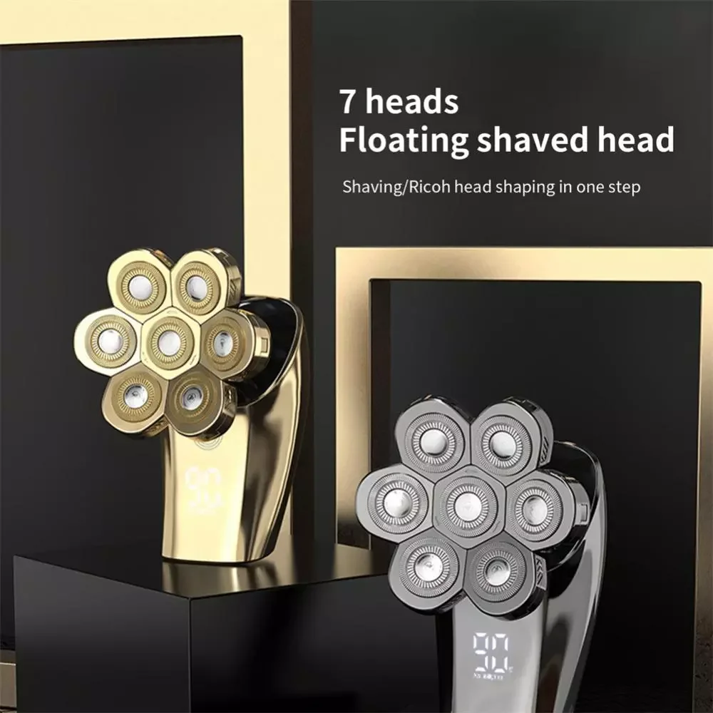 

NEW2023 7D Shaver Men's Hair Clipper Waterproof Rechargeable Bald Head 7 Floating Head Beard Nose Hair Trimmer