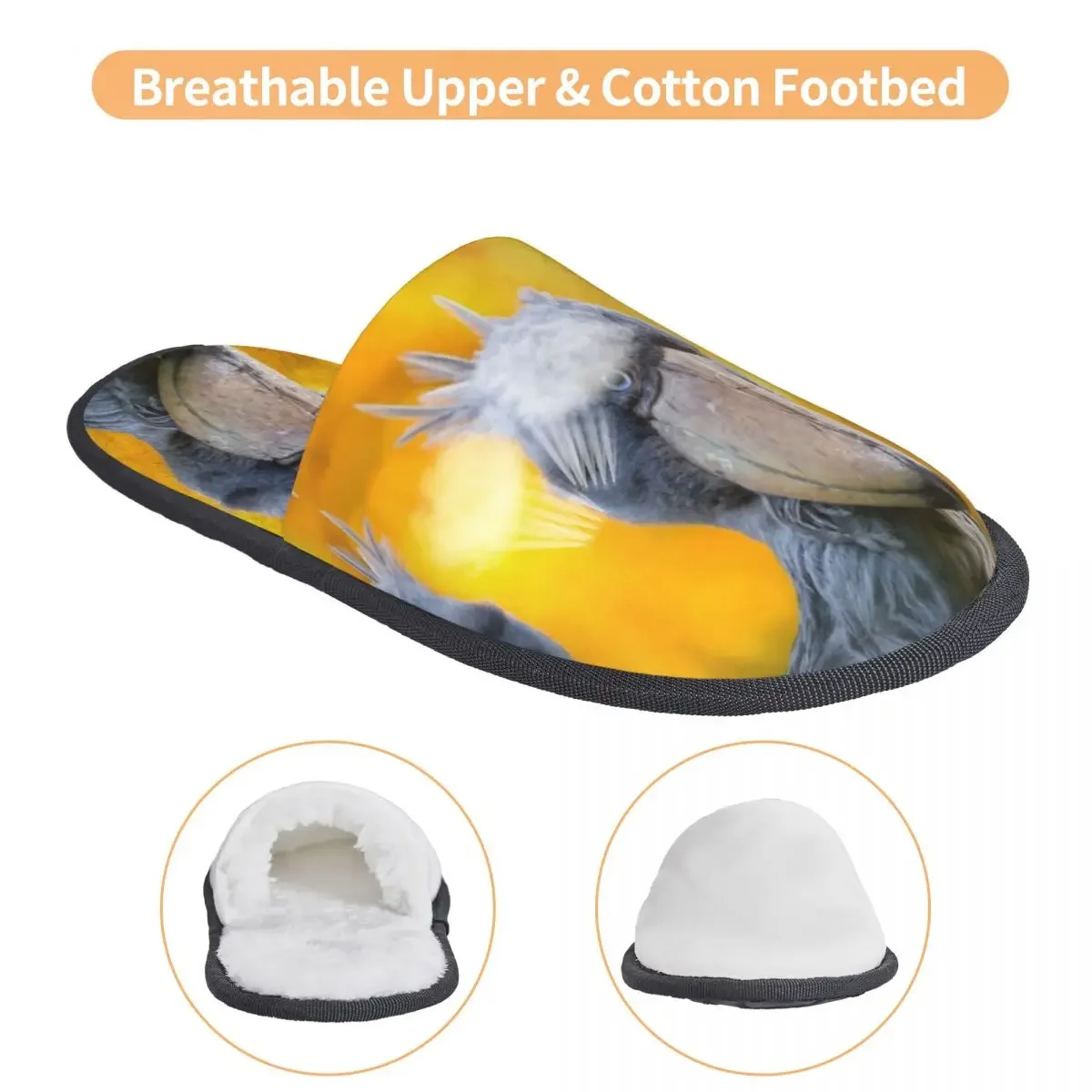 Домашние тапочки Shoebill Head плюшевые осенне-зимняя обувь домашний плоский пол для