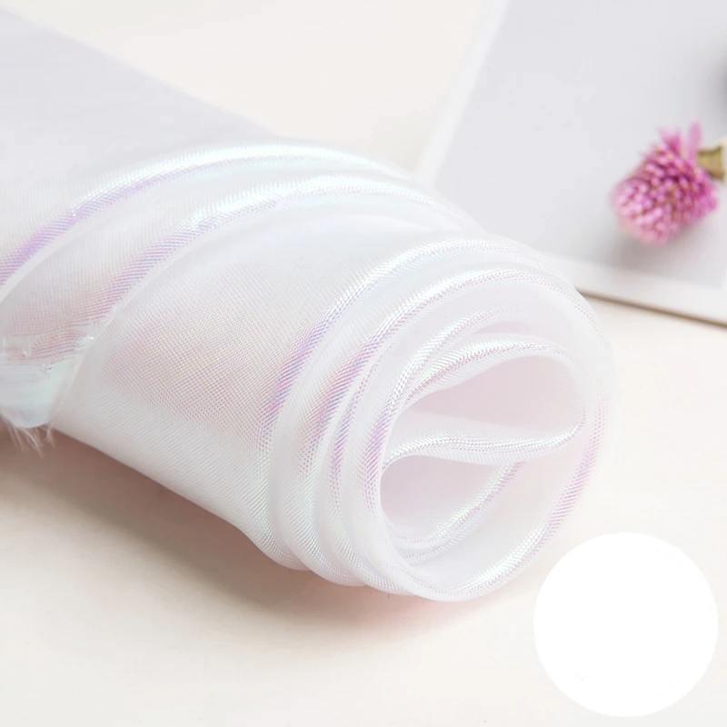 Флуоресцентная ткань сделай сам 100x150 см цветная блестящая марлевая сценический