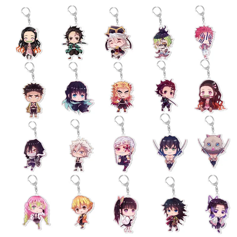 

Anime Kimetsu No Yaiba Q Ver. Tanjirou Zenitsu Inosuke Nezuko Kyoujurou Shinobu Giyuu Tengen Mitsuri Muichirou Obanai Keychain