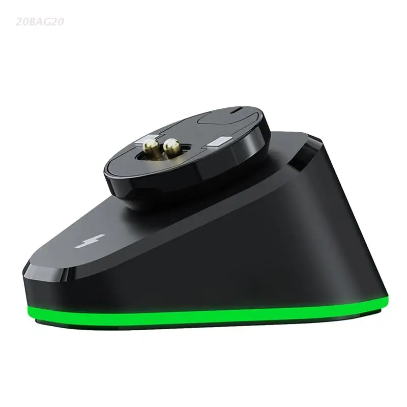 

RGB Led Mouse Charging Dock Base Dual USB3.0 Magnetic for logitech G502 Lightspeed GPW 1/2 G903 G703 Hero Wireless Mice