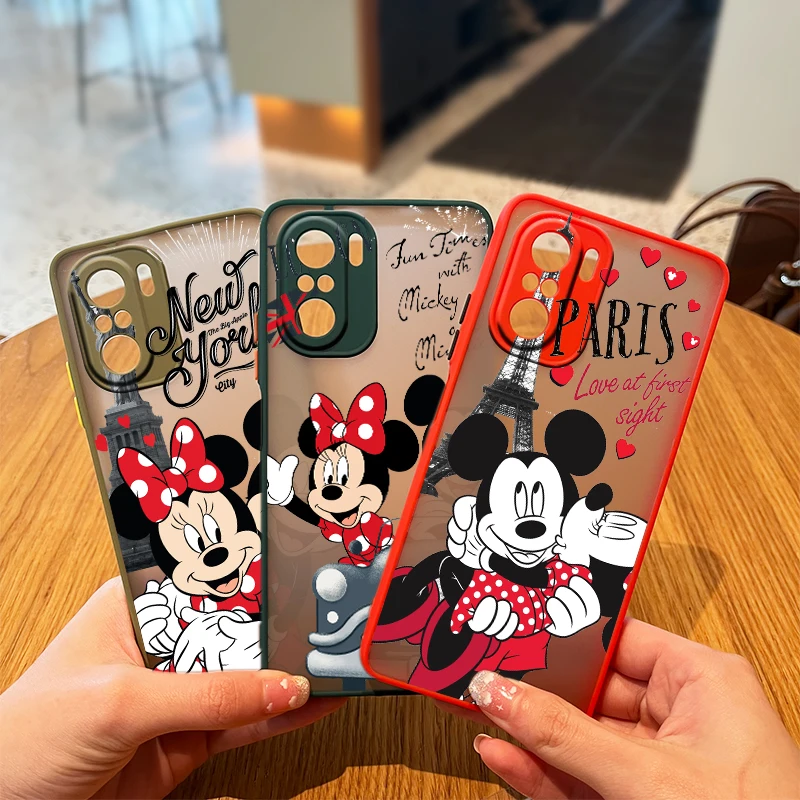 

Mickey Minnie Love Disney For Xiaomi Redmi K40 K30 K20 10X 10 9C 9T 9A 9 8A 8 7A 7 6A 6 Pro 5G Frosted Translucent Phone Case