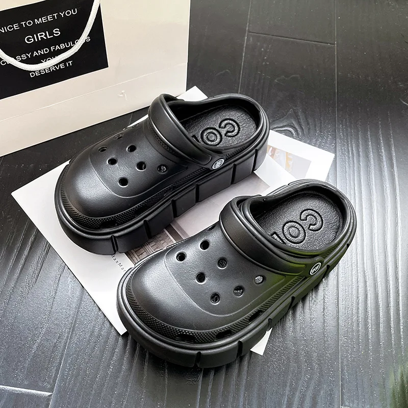 Summer Garden Cloud Shoes Women Thick Platform Slides Solid EVA Lady Strange Non-Slip Flip Flops Outdoors Casual Beach Slippers