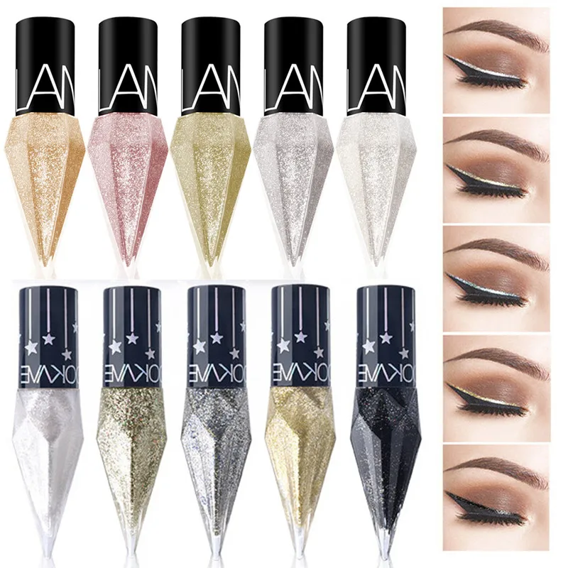 

15 Colors Eyeliner Diamond Shining Liquid Eye Shadow Smooth Eyeliner Texture Monochrome Sexy Beauty Eye Makeup Cosmetics Tools