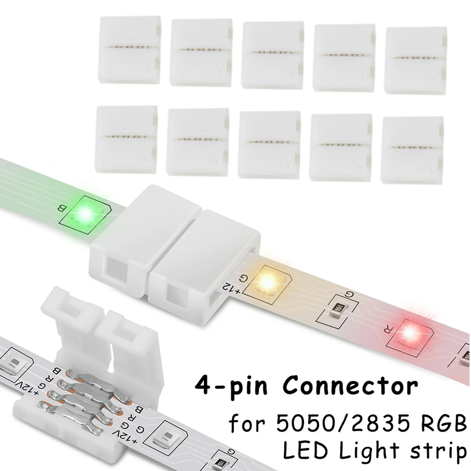 

Беспаечные разъемы для светодиодной ленты RGB 10 шт