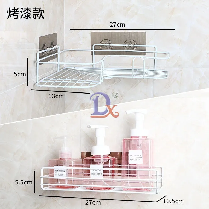 Полка для ванной комнаты черная настенная полка держатель душа стеллаж хранения