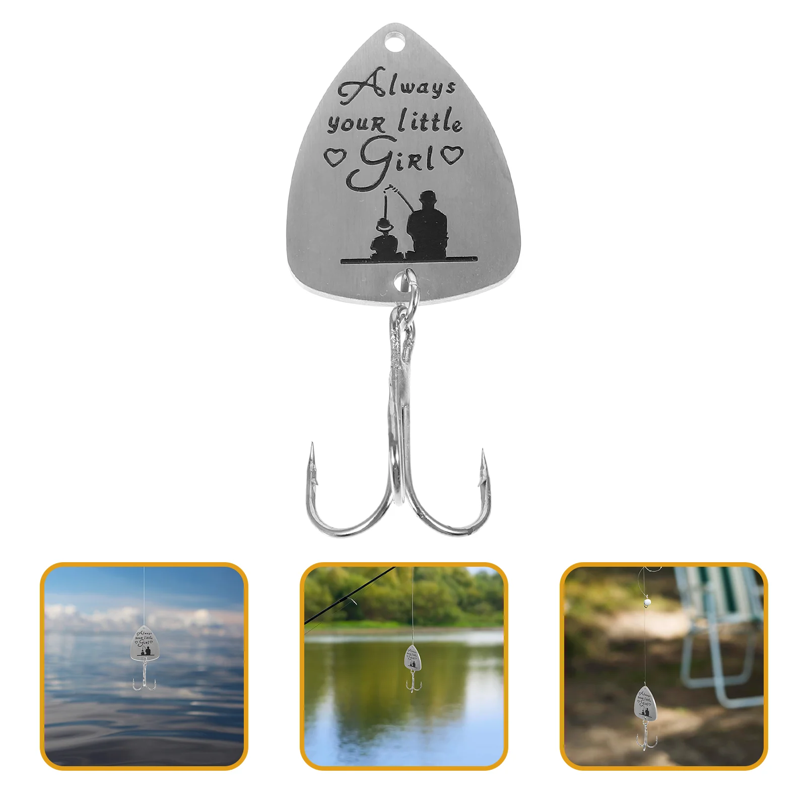 

Guitar Chip Fishhook Space Savers Hanging Gift Space-saving Convenient Fishing Gear Titanium Steel Small