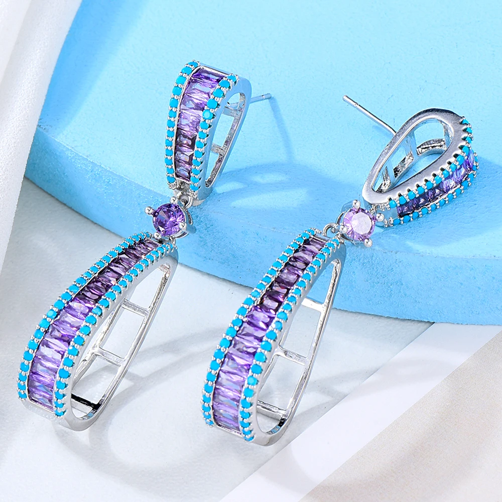 

Missvikki Fashion street style Bowknots Earrings For Women Wedding Party Cubic Zircon Dubai Bridal Earring boucle d'oreille 2022