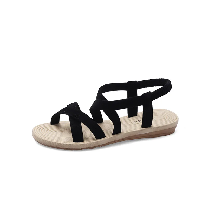 

Summer Sandals Women 2022 New Korean Fashion Flat Heel Roman Fairy Flat Beach Shoes Sandalias Mujer